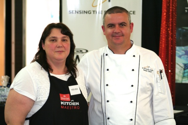 Heidi Reid won last weekend’s round three of the Kitchen Maestro competition at Walmer Park. With her is St Francis Bay chef Bradley Castle, who set the fondant challenge for the cook-off.